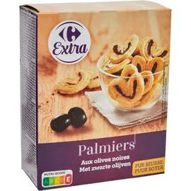 Biscuits apéritif palmiers olives noires (100g)