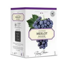 Vin Pays-d'Oc merlot rouge IGP (5l)