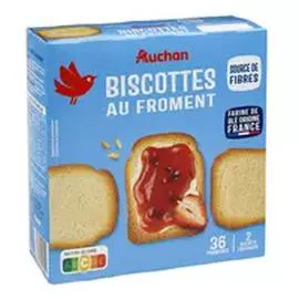 Biscottes au froment sans huile de palme (300g)