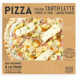 Pizza façon tartiflette pomme de terre lardons (420g)