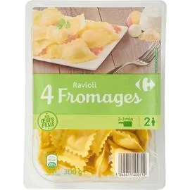CARREFOUR Pâtes fraîches Ravioli 4 fromages 300g