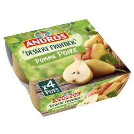 ANDROS Compote pomme poire 4x100g