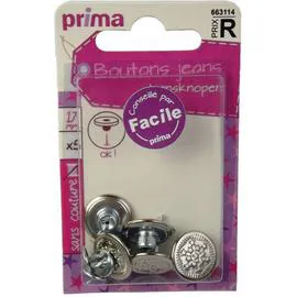 LA BROSSE ET DUPONT, PRIMA Boutons Jeans Nick x5 l'unité