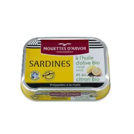 Sardines huile d'olive / citron (115g)