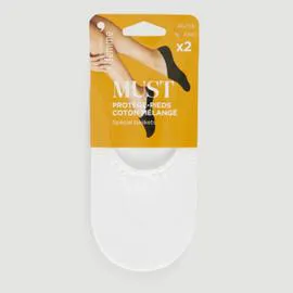 MONOPRIX FEMME Lot De 2 Protège-Pieds Blancs Spécial Baskets Taille 35/38 l'unité