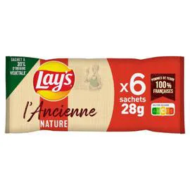 LAY'S Chips à l'ancienne nature 6x28g