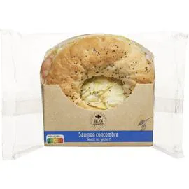 Bagel sandwich saumon concombre (145g)
