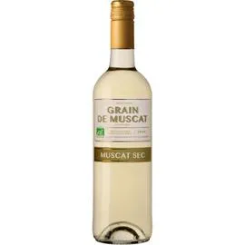 Vin blanc grain de muscat sec bio IGP Pays d'oc (75cl)