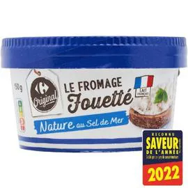 CARREFOUR CLASSIC' Fromage à tartiner fouetté nature 150g
