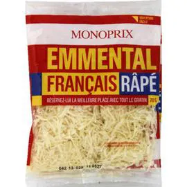 MONOPRIX Emmental français râpé 210g