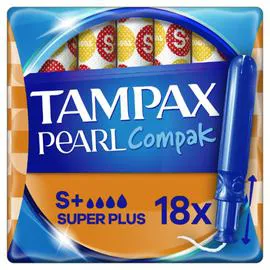 TAMPAX Tampons Pearl Compak Super Plus Avec Applicateur x18