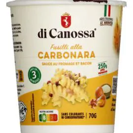 DI CANOSSA Di Canossa Fusili a la Carbonara Sauce Fromage et Bacon 70g