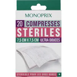 MONOPRIX Compresses Stériles x20