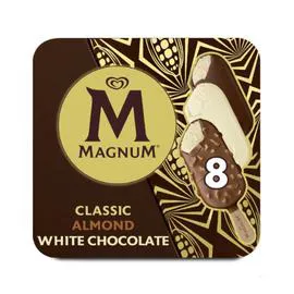 Glace en bâtonnet - Classic - Amande - Chocolat blanc... (x8)