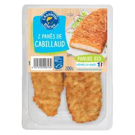 L'ASSIETTE BLEUE Filet de cabillaud panure BIO 200g