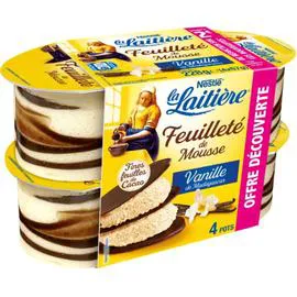Feuilleté de mousse à la vanille (4x57g)