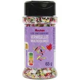 AUCHAN Vermicelles multicolores 65g