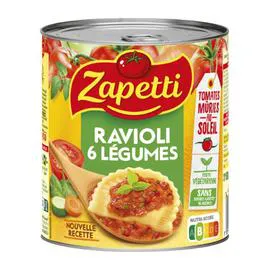 ZAPETTI Plat cuisiné ravioli 6 légumes 800g