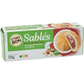 Sablés fourrés noisette-cacao (9x1,33g)