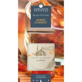 Bougie en verre oval - Ambre d'Orient (l'unité)