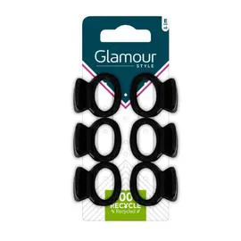 Pinces à Cheveux Rondes Noir (x6)