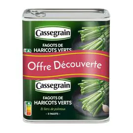 CASSEGRAIN Haricots verts extra-fins en fagots et liens de poireaux 2x220g