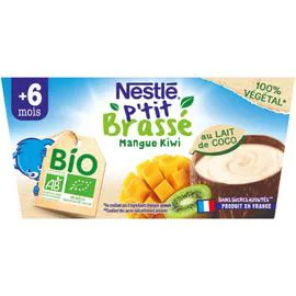 Dessert bébé +6 mois lait de coco mangue & kiwi Bio (4x90g)