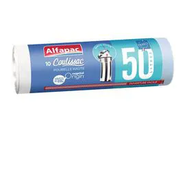 Sacs poubelle Haute 50L Origine végétale (x10)