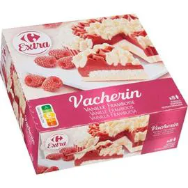 Dessert glacé Vacherin vanille framboise (544g)