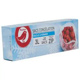 Sacs de congelation avec zip 3l (x20)