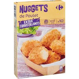 CARREFOUR Nuggets poulet extra croustillants 200g