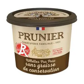 Rillettes pur porc Prunier Label Rouge (200g)
