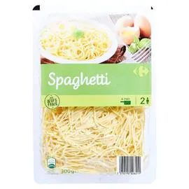 CARREFOUR Pâtes fraîches spaghetti aux Oeufs frais 300g