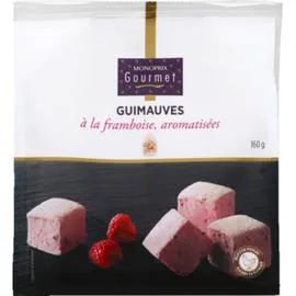 MONOPRIX GOURMET Guimauves à la framboise, aromatisées 160g