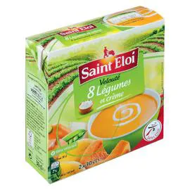 SAINT ELOI Velouté 8 légumes et crème 2x30cl