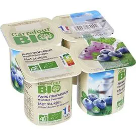 Yaourt à la myrtille bio (4x125g)