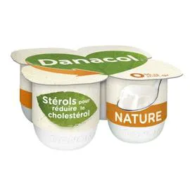 DANACOL Yaourt nature 0% MG 4x125g