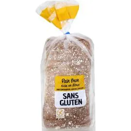 Pain brun sans gluten tranché (350g)