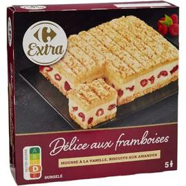 Dessert glacé Délices aux framboises (390g)