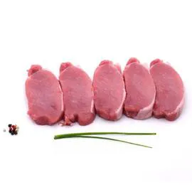 Viande de Porc: Côtes tranche sans os à rôtir (440g)