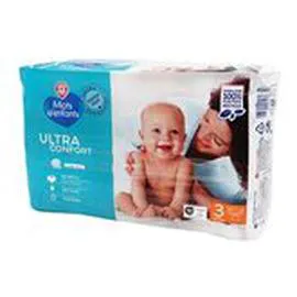 MARQUE REPÈRE, MOTS D'ENFANTS Couches bébé Midi T3 4/9kg - x50 changes x50