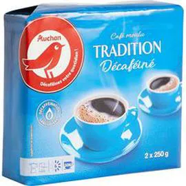 Café moulu tradition décaféiné intensité 6 (2x250g)