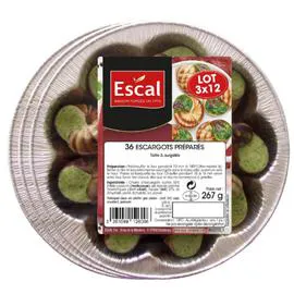 Assiettes d'escargots 3x12 (202g)