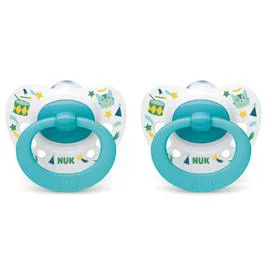 Sucettes bleu silicone 0-6 mois Classic (x2)
