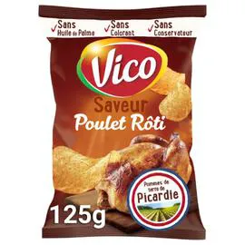VICO Chips classique poulet rôti 125g