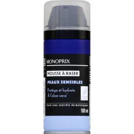 MONOPRIX Mousse à raser peaux sensibles 100ml