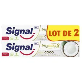Integral 8 - Dentifrice Nature Eléments coco blancheur (2x75ml)