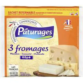 PÂTURAGES 3 fromages râpés 200g