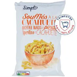 CARREFOUR SIMPL Biscuits apéritif soufflés cacahuète 100g
