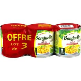 Maïs sans sucres ajoutés (3x140g)